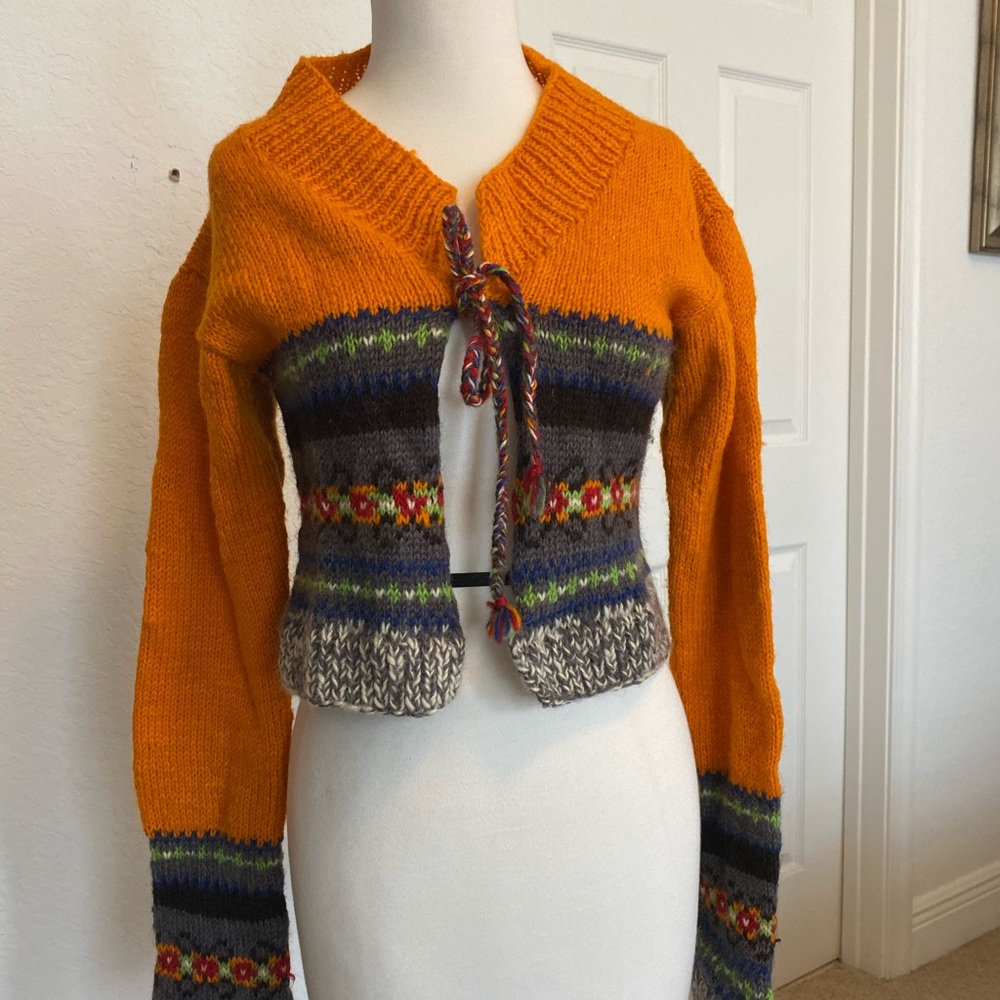 Free People 100%wool Bo-ho inspired sweater